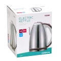 OMEGA ELECTRIC KETTLE 1500W STAINLESS STEEL BRUSHED FINISH WHITE/BEIGE [ 45190 ]