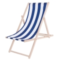 PLATINET LEŻAK OGRODOWY DREWNIANY SUMMER PASY NIEBIESKI / PLATINET GARDEN WOODEN SUNBED SUMMER BLUE STRIPS [45435]