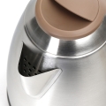 OMEGA ELECTRIC KETTLE 1500W STAINLESS STEEL BRUSHED FINISH WHITE/BEIGE [ 45190 ]
