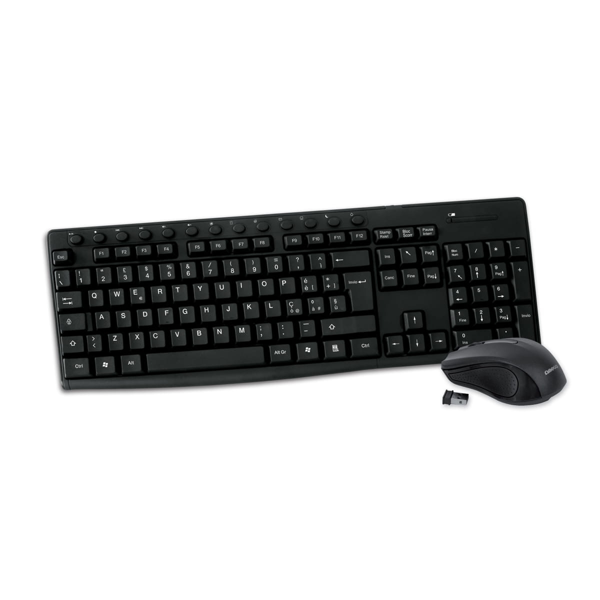 KEYBOARD IT + MOUSE OMEGA OKM071B M-MEDIA W-LESS SET 2.4GHZ BLACK [44442]