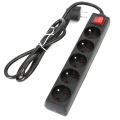 FIESTA LISTWA ZASILAJĄCA 1,5M 10A 5 SOCKET TYPE E FRENCH BLACK [42042]