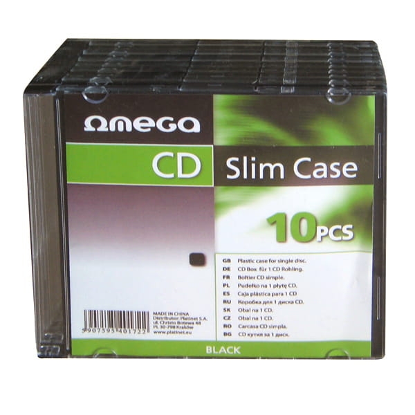PUDEŁKO SLIM CASE 5,2MM OMEGA BLACK*10 40172
