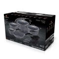 Zestaw garnków 18 częściowy Gray Stone Touch Line BH/6196