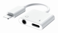PMMA9826  PLATINET SMARTPHONE ADAPTER LIGHTNING TO AUX WITH CHARGING WHITE