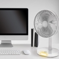 PLATINET RECHARGEABLE DESK FAN 3000MAH 3 STEPS WHITE/GREY 7W 45242