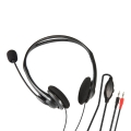 FREESTYLE HEADPHONES WITH MIC AND VOLUME CONTROL 2 X 3.5 MM JACK BLACK