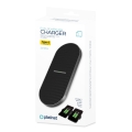 PLATINET WIRELESS CHARGER DUO 2x10W TYPE-C BLACK