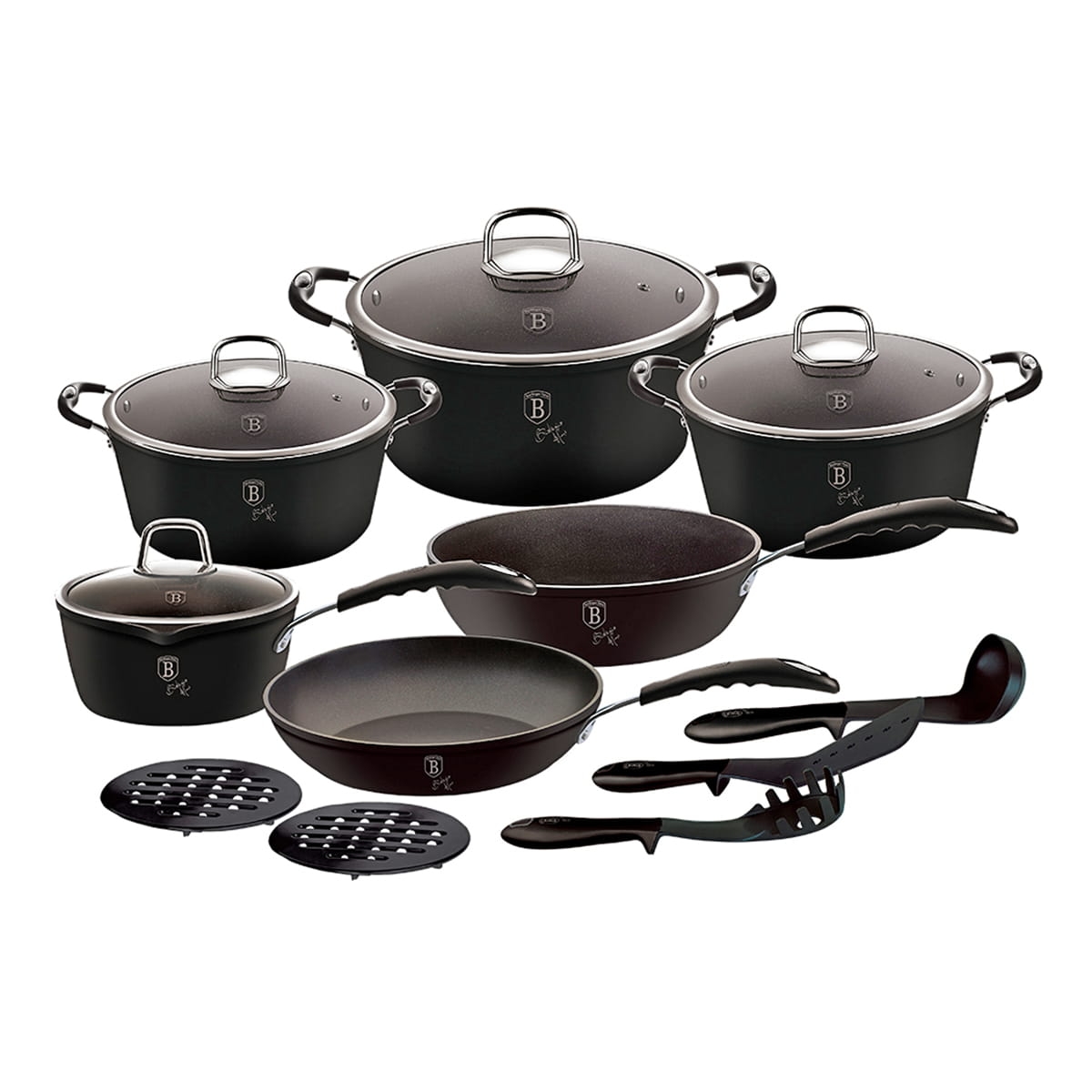ZESTAW GARNKÓW 15 CZĘŚCIOWY BLACK PROFESSIONAL LINE BH/6129