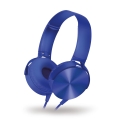FREESTYLE HEADPHONES WIRED CONNECTION MICROPHONE EXTRA BASS MOVE BLUE