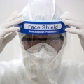 OMEGA FULL FACE SHIELD MASK CLEAR FLIP UP VISOR DUSTPROOF PROTECTION SAFETY WORK 1 PCS BAG [45324]