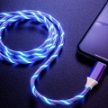 Kabel Usb Tybe-C - niebieskie podświetlenie LED 1m