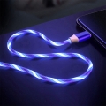 Kabel Usb Tybe-C - niebieskie podświetlenie LED 1m