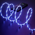 Kabel Usb Tybe-C - niebieskie podświetlenie LED 1m