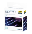 Kabel Usb Tybe-C - niebieskie podświetlenie LED 1m