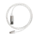 Kabel Usb Tybe-C - białe podświetlenie LED 1m