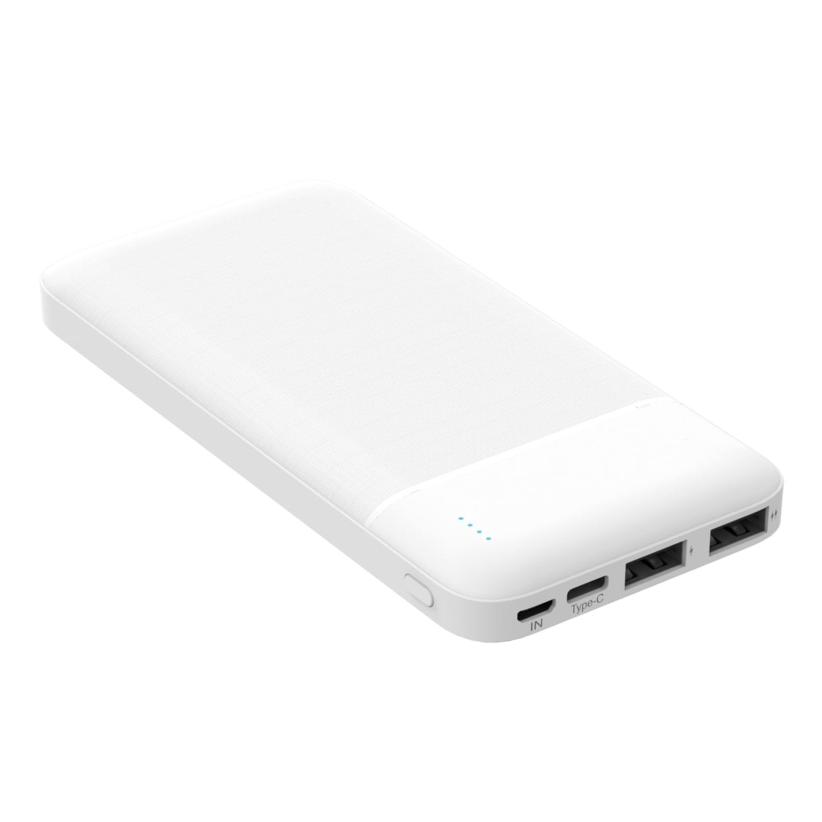 PLATINET POWER BANK 10000mAh Polymer ABS Texture White [45721]
