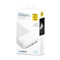 PLATINET POWER BANK 20000mAh Polymer ABS Texture White [45723]