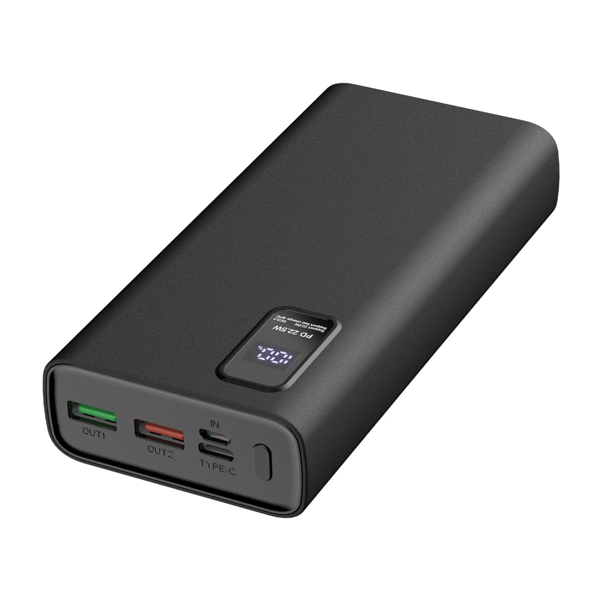 PLATINET POWER BANK 20000mAh Polymer PD 3.0 QC 3.0 LED Screen Black [45728]