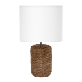 PLATINET TABLE RATTAN LAMP LAMPA RATTANOWA WHITE SHADE ST. LUCIA [45754]