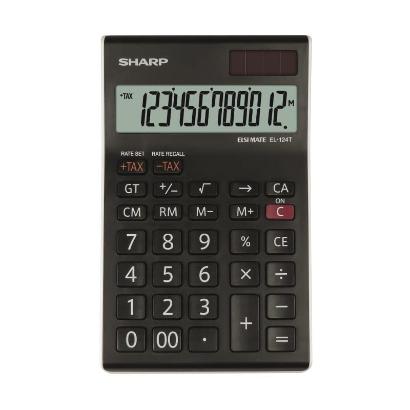 SHARP CALCULATOR DESKTOP BOX EL124TWH