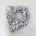 OMEGA CANTIL FABRIC CABLE BRAIDED MICRO USB TO USB 2A 118 COPPER POLY 1M SILVER [44057]