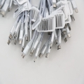 OMEGA CANTIL FABRIC CABLE BRAIDED MICRO USB TO USB 2A 118 COPPER POLY 1M SILVER [44057]