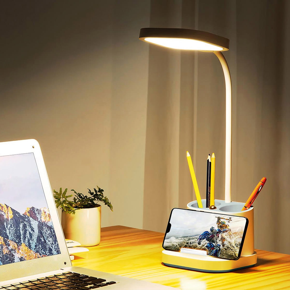 PLATINET DESK LAMP LAMPKA BIURKOWA LED PEN HOLDER 4W WHITE [45777]
