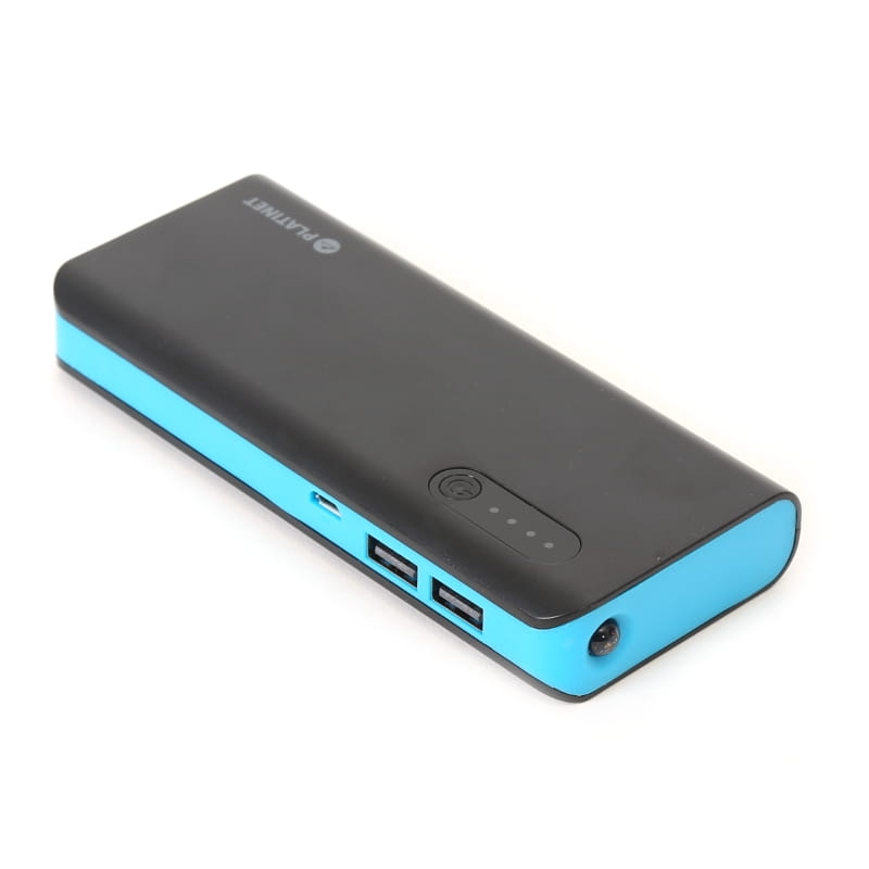 PLATINET POWER BANK 8000mAh + microUSB cable + torch BLACK/BLUE [42417] EOL