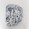 OMEGA TOKARA FABRIC CABLE KABEL BRAIDED MICRO USB 1,5A 118 COPPER POLYBAG OEM 2M SILVER [44175]