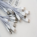 OMEGA TOKARA FABRIC CABLE KABEL BRAIDED MICRO USB 1,5A 118 COPPER POLYBAG OEM 2M SILVER [44175]