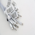 OMEGA TOKARA FABRIC CABLE KABEL BRAIDED MICRO USB 1,5A 118 COPPER POLYBAG OEM 2M SILVER [44175]