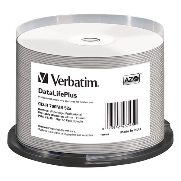 VERBATIM CD-R 700 MB 52X Azo Pro (50 szt.) Platinet Store