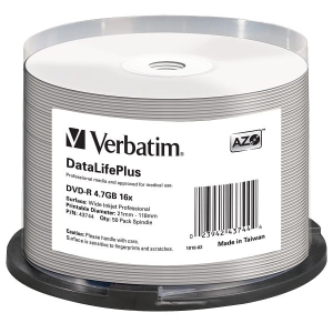 VERBATIM DVD-R 4,7 GB 16X Pro do nadruku białe (50 szt.)
