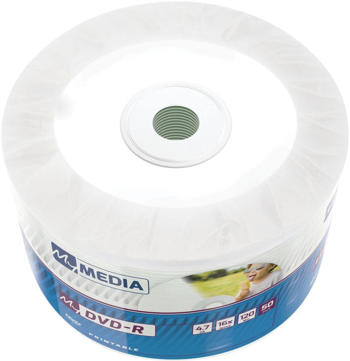 MyMEDIA by Verbatim DVD-R 4,7GB 16X WIDE PRINTABLE 50PK Wrap  69202