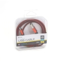 PLATINET HERMES MICRO USB TO USB FABRIC BRAIDED CABLE 1M RED