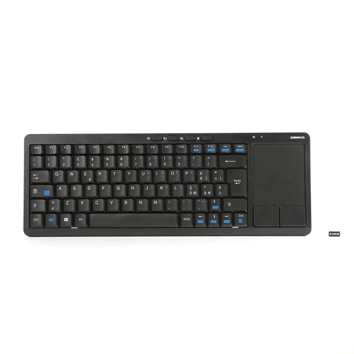 KEYBOARD WIRELESS IT OMEGA FOR SMART TV BLACK + TOUCHPAD [44424]