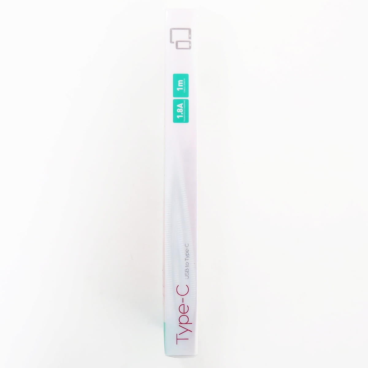 OMEGA METAL CABLE TYPE-C TO USB 1.8A 1M SILVER [44214]