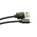 OMEGA  METAL CABLE MICRO USB TO USB 1.8A 1M BLACK [44208]