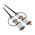 OMEGA KABEL HDMI V.1.4 BLACK + 1,5m + ADAPTORS to miniHDMI and microHDMI [43865]