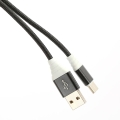 OMEGA DYSFOLID FABRIC CABLE BRAIDED TYPE-C TO USB 2A 118 COPPER 1M BLACK [44266]
