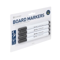 PLATINET DRY ERASE BOARD MARKERS BLACK BLISTER*4  43004