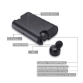 PLATINET BLUETOOTH EARPHONES SPORT + CHARGING STATION BLACK [43892]