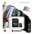 Kingston 32GB micSDHC Canvas Select Plus 100R A1 C10 Card + SD adapter