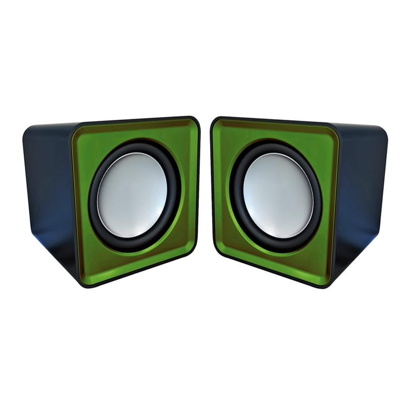 OMEGA SPEAKERS / GŁOŚNIKI 2.0 OG-01 SURVEYOR 6W GREEN USB [41921]