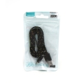 OMEGA CAMELEON FABRIC BRAIDED MICRO USB TO USB FLAT CABLE 1M BLACK [42324]