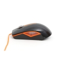 MOUSE PLATINET PM-417 OPTICAL 1200DPI BLACK/ORANGE [43104]