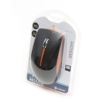MOUSE PLATINET PM-417 OPTICAL 1200DPI BLACK/ORANGE [43104]
