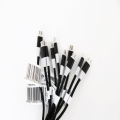 OMEGA TOKARA FABRIC CABLE BRAIDED MICRO USB 1,5A 118 COPPER POLYBAG OEM 2M BLACK [44179]