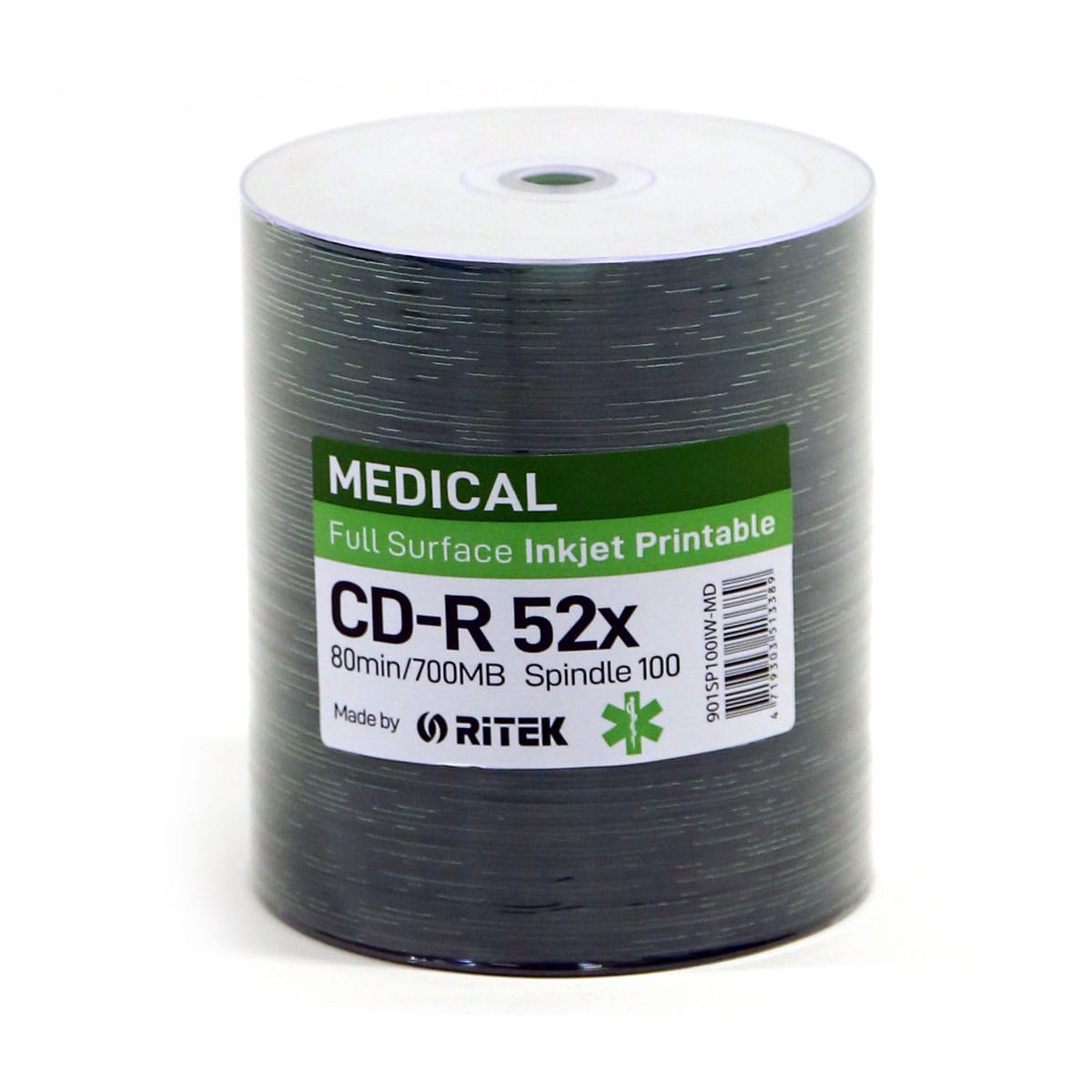 TRAXDATA CD-R 700MB 52X  MEDICAL WHITE INKJET  PRINTABLE SP*100