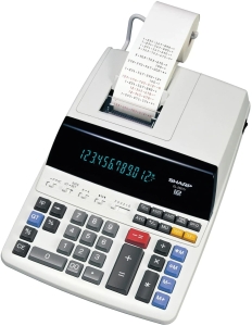 SHARP CALCULATOR PRINTER 12D TIME CLOCK CALENDAR EL2607V